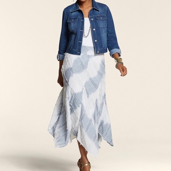 Chico's Dresses & Skirts - Sk46 Chico’s cotton boho distressed maxi skirt
